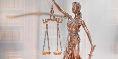 Statue einer Justitia.