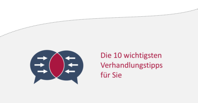 Deckblatt Seminar-Präsentation Die 10 wichtigsten Verhandlungstipps